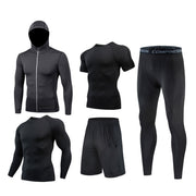 Sports Suit Men's Long-sleeved Trousers Gym Suit Running Training Sports Fitness Tight