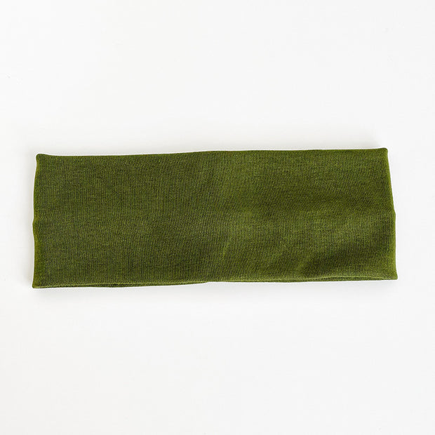 Solid Color Elastic Knitted Headband Athleisure