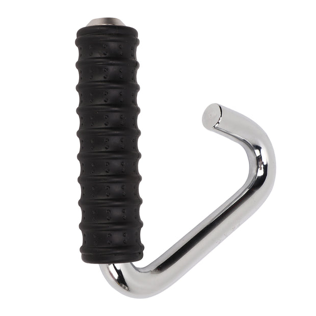 Fitness Handle Grip Silver C Shaped Universal Rubber Wrapped Training Pull Bar for Gym