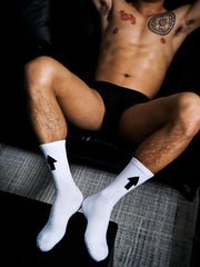White Combed Cotton Sports Fitness Cotton Socks