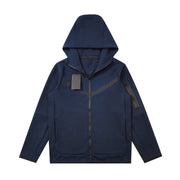 Cotton Knit Hooded Zip Shirt Athleisure