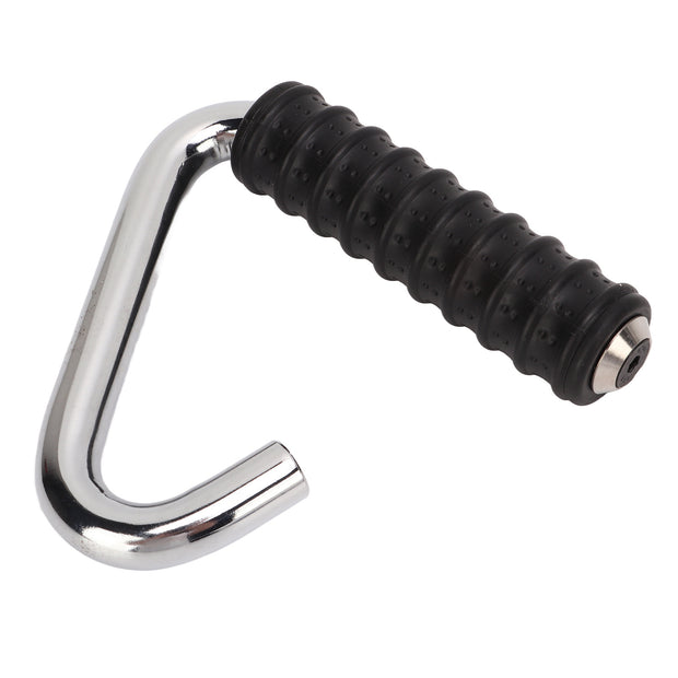 Fitness Handle Grip Silver C Shaped Universal Rubber Wrapped Training Pull Bar for Gym