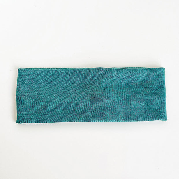 Solid Color Elastic Knitted Headband Athleisure