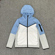 Cotton Knit Hooded Zip Shirt Athleisure