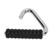 Fitness Handle Grip Silver C Shaped Universal Rubber Wrapped Training Pull Bar for Gym
