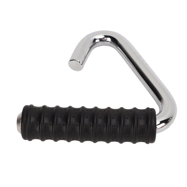 Fitness Handle Grip Silver C Shaped Universal Rubber Wrapped Training Pull Bar for Gym