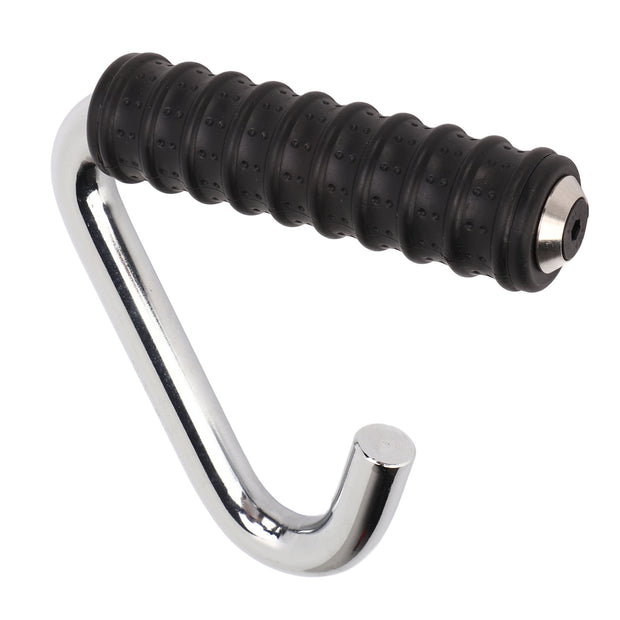Fitness Handle Grip Silver C Shaped Universal Rubber Wrapped Training Pull Bar for Gym
