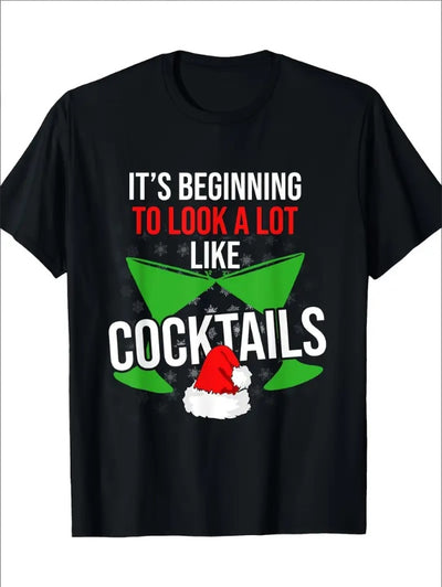 Looks Like A Cocktail Themed Christmas Fun T-shirt