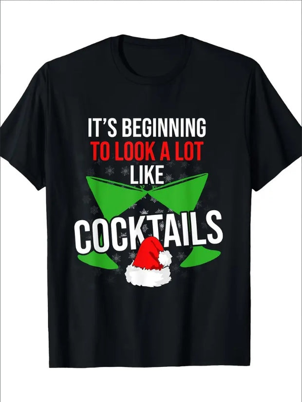 Looks Like A Cocktail Themed Christmas Fun T-shirt