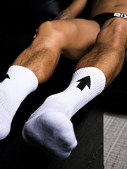 White Combed Cotton Sports Fitness Cotton Socks